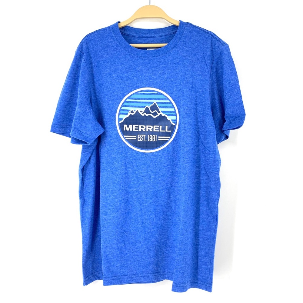 Merrell Men's Striped Range Short Sleeve Tee. Runs small more like a medium